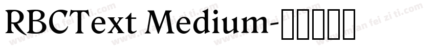 RBCText Medium字体转换